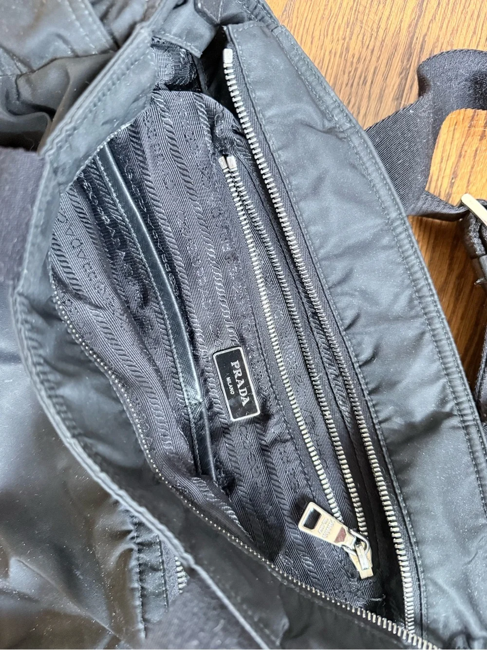 Prada Black Nylon Baby/Diaper Bag
